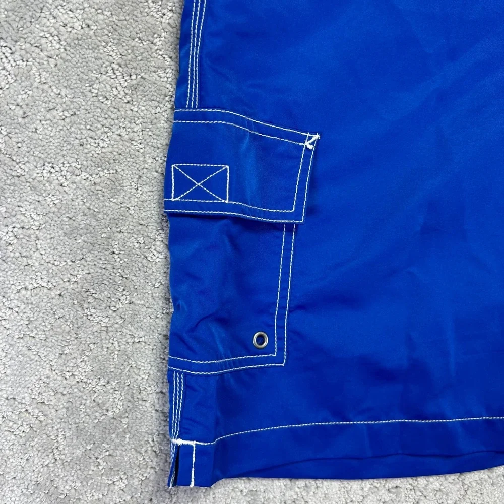 VINTAGE Polo Ralph Lauren Board Shorts Mens Large Blue Swim Trunks Surf Big Pony